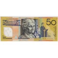 AUSTRALIA 1995 . FIFTY 50 DOLLARS BANKNOTE . EVANS/FRASER . LAST PREFIX VG95